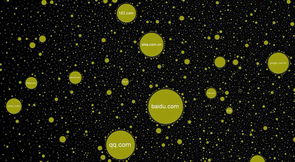 互聯(lián)網(wǎng)宇宙 俄羅斯設(shè)計(jì)師以網(wǎng)站訪問(wèn)量重塑數(shù)字星球地圖